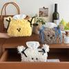 Cute Plush Puppy Tissue Box Car Home Kawaii Plush Tissue Boxes Removable Tissue Storage Container Desktop Paper Organizer