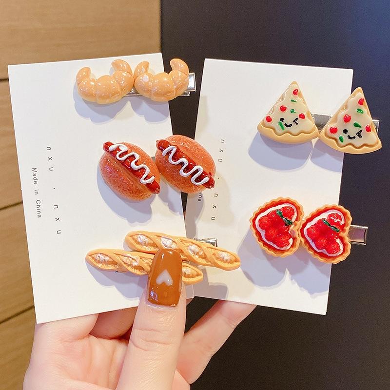 Детские Девочки Новинка Милые Заколки Для Волос Боковые Утиные Носы Креативные Имитация Еды BB Заколки Для Волос Детские Девочки Заколки Ювелирные Изделия