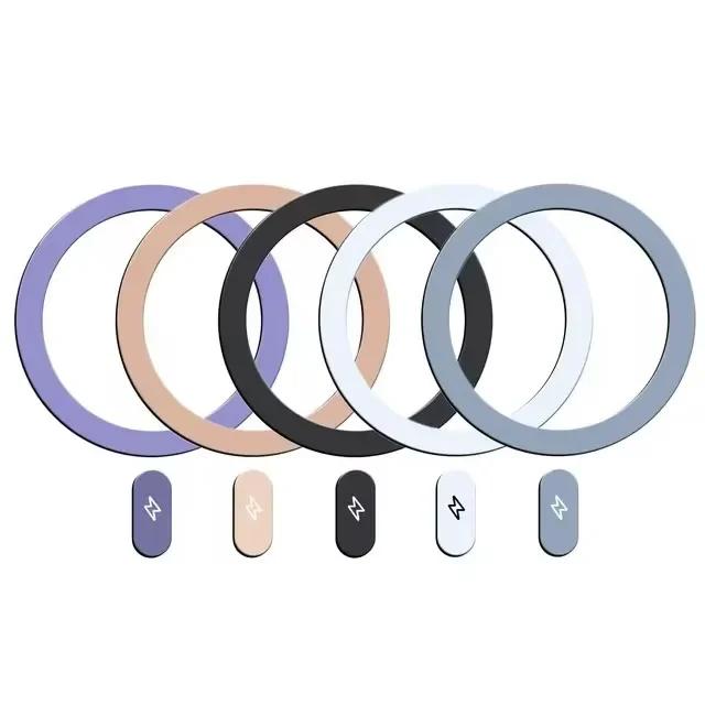Xiaomi 1/5 шт. Магнитная наклейка Металлическое кольцо для беспроводной зарядки Magsafe Круг Зарядный диск Магнитные наклейки Для iPhone 16 15 13 Pro Max