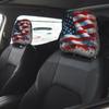 Splatter Flag Pattern Car Headrest Covers High Quality Durable Headrest Protector Universal Fit Easy Install Stylish Auto