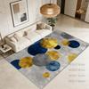 Abstract Geometric Area Rug Modern Living Room Carpet Contemporary Home Decor Neutral Tones Style Area Mat for Sofa Bedroom Soft