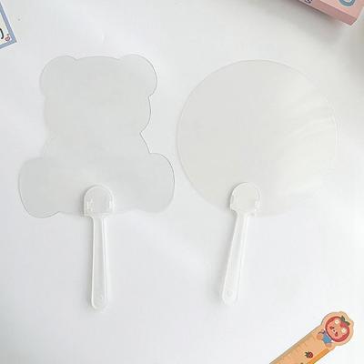 Портативные прозрачные ручные вентиляторы DIY Граффити вентилятор Творческий DIY Пустой вентилятор Детский сад