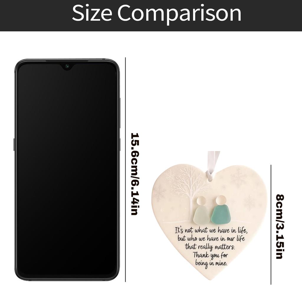 Heart-Shaped Sea Glass Friendship Decor,Friendship Heart Keepsake,Friendship Heart Ornament For Tree Hanging Ornaments, Sea Glass Art For