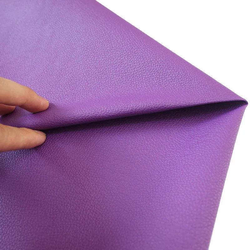 100x140cm Litchi PU Leatherette Faux Synthetic Leather Fabric for Sewing Bow Bag Brooches Sofa Car DIY Handwork Material Sheets
