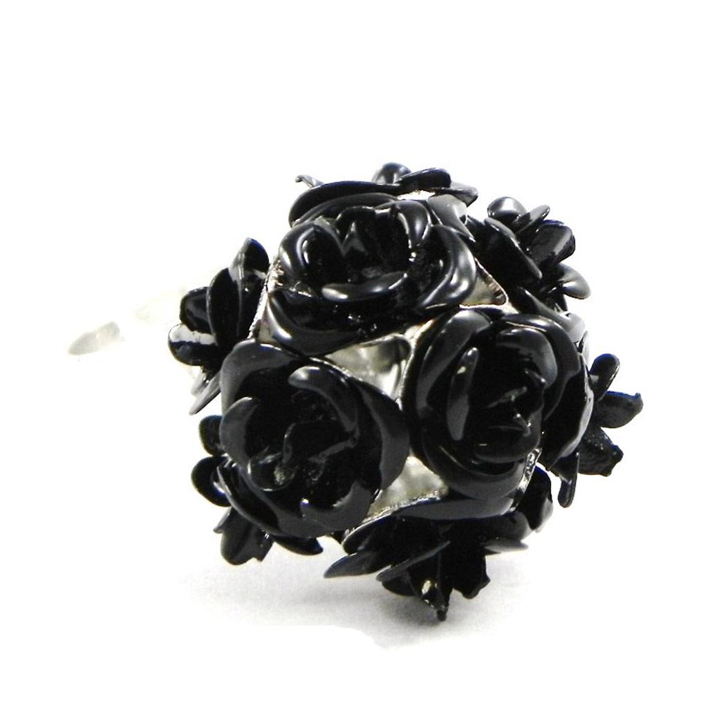 Les Trésors De Lily [H9847] — Черное дизайнерское кольцо Boules de Roses