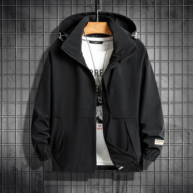 M-8XL Мужская спортивная повседневная куртка с капюшоном больших размеров, рабочее пальто
