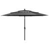 VidaXL 3-Tier Garden Parasol with Aluminum Pole, Patio Sunshade, Sun Shelter, Beach Umbrella Terrace, 313878