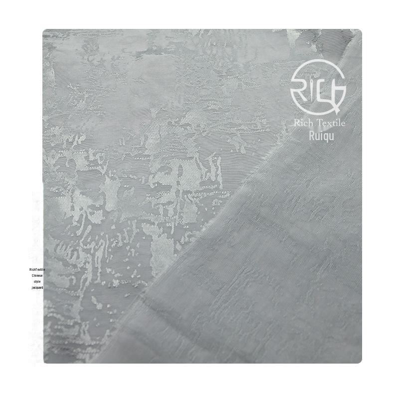 Шелковая атласная жаккардовая ткань с рисунком в виде тени деревьев для ханьфу и чонсам