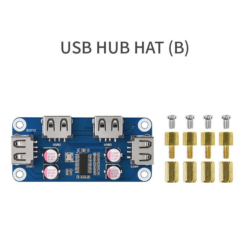 Raspberry Pi 4/Zero USB 2.0 4-Port Expansion Board with Pin Header Design