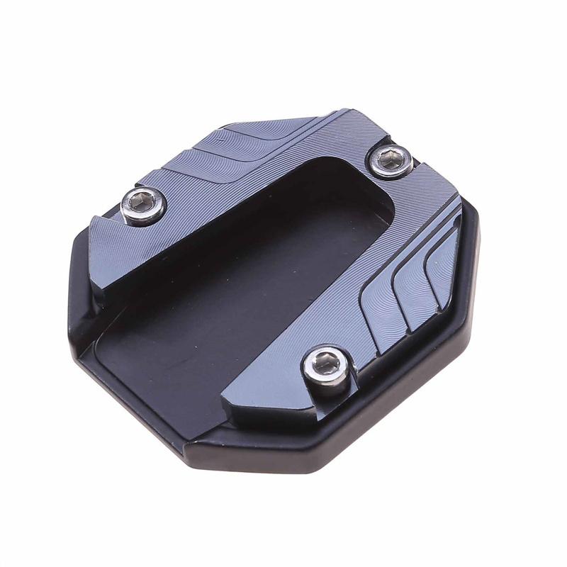 Motorcycle Aluminum Alloy Foot Support Pad Increased Anti-Slip Base Side Support Extended Foot Pad for Motorcycle Bicycle