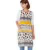 Fabrizm Japanese Kitchen Knee Back Mikado Apron, Length, Cross, Vanilla, Yellow, 1185-ye-ye