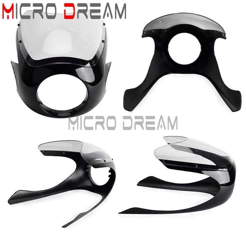 Полуобтекатель Стиль 6-1/4" Ветровое стекло Обтекатель фары Кожух Для Ducati Moto Guzzi BMW Cafe Racer Bobber Scrambler Ретро Круизер