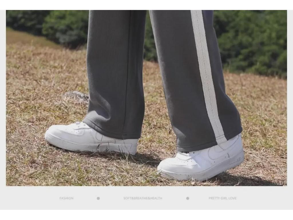 Широкие повседневные прямые спортивные брюки для девочек весна/осень 2024 г.