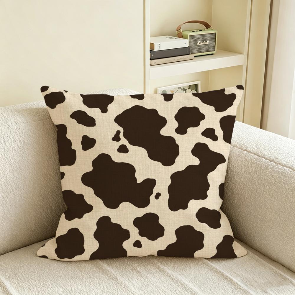 Pattern Animal Print Cushion Cover Natural Linen Pillowcase Set AllinOne Decor for Sofa Bedroom  Chair