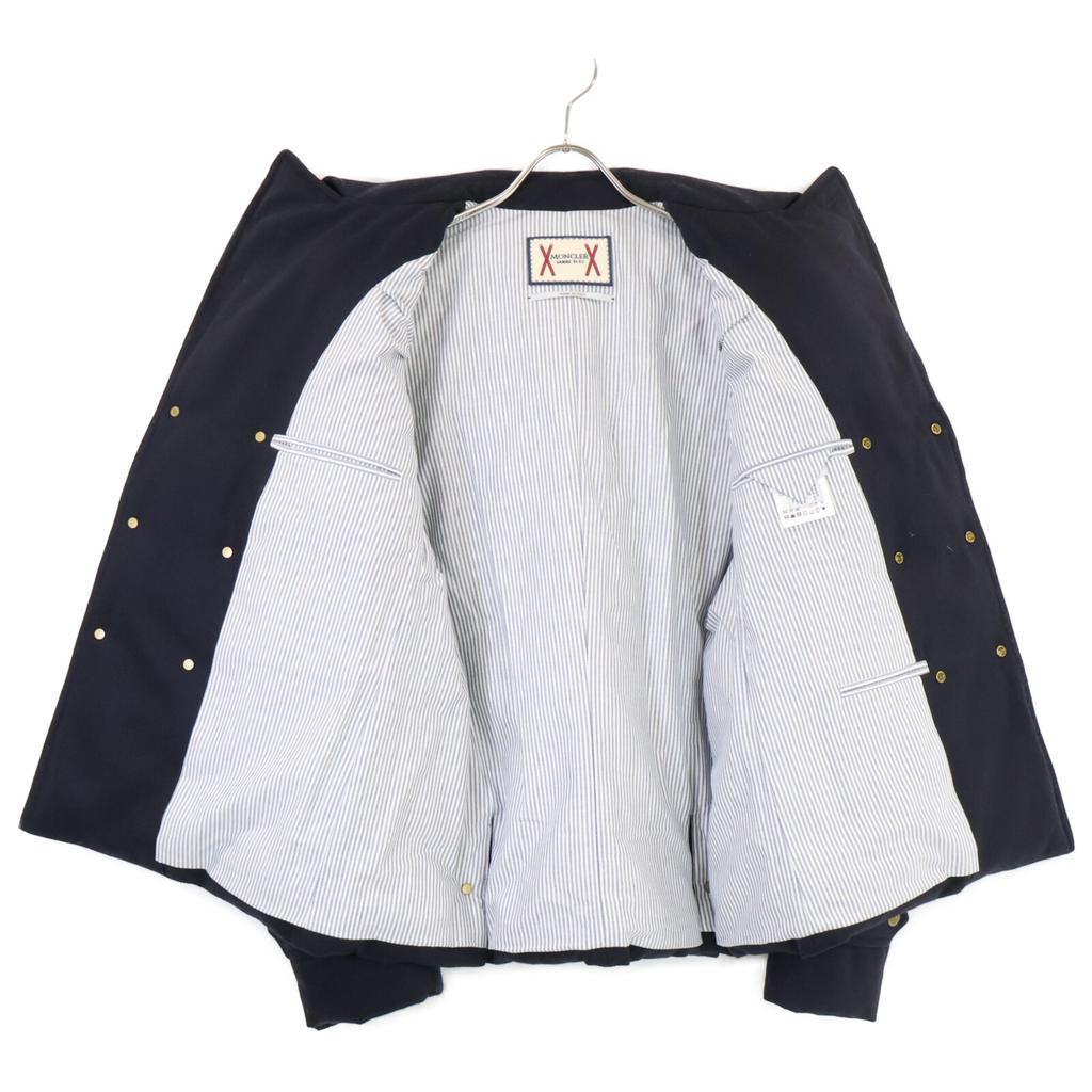 MONCLER GAMME BLEU GIUBBOTTO 100% cashmere down jacket coat 1 NavyUsed