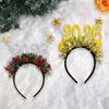 Yousheng 4Pcs Headband with Snowflake Decor Sparkling Number 2026 Hair Hoop Glasses Festive Christmas Party Accessory