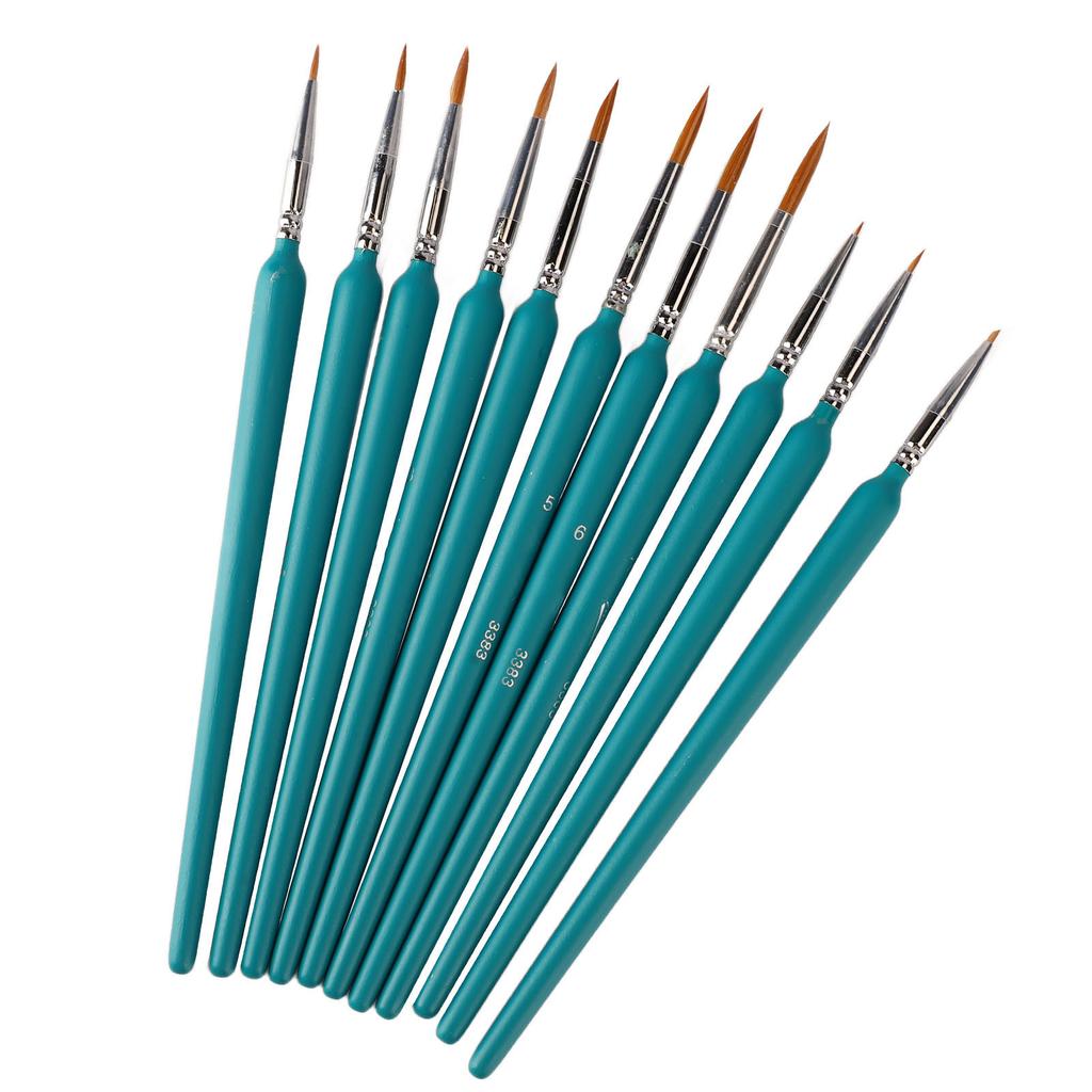 11Pcs Detail Paint Brush Set Miniature Paint Brushes Small Fine Tip Paintbrushes for Acrylic Watercolor Oil Craft Models