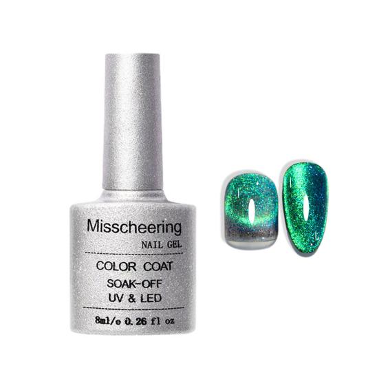 1 флакон, 8 мл лака для ногтей, блестящий, меняющий цвет, быстросохнущий, длительный эффект, сделай сам, не раздражающий кошачий глаз, магнитный впитывающий УФ-гель для девочек