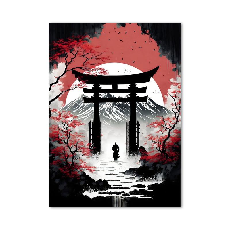 Японский замок, самурайский храм, холст, живопись, просто японский пейзаж, постеры и принты, настенные художественные картины для украшения дома