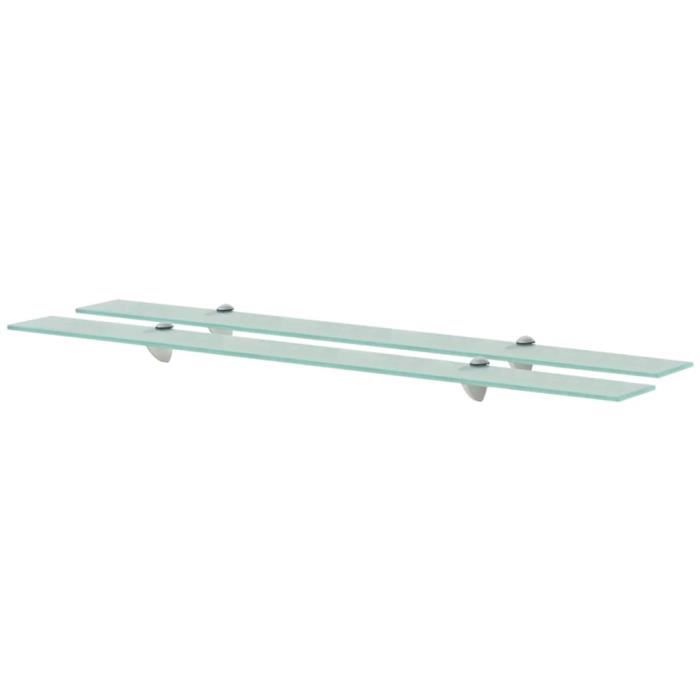 VidaXL Wall Shelves 2 Pcs Glass 100 X 10 Cm 8 Mm