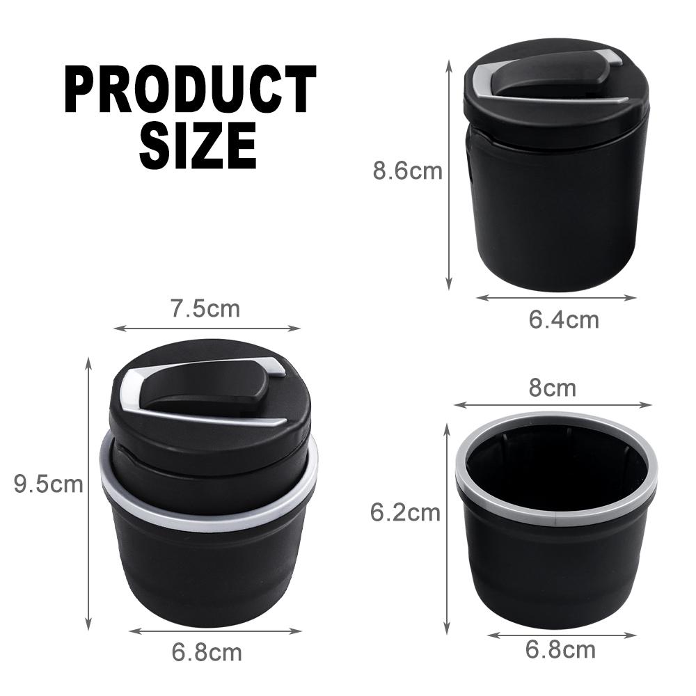 AOI3 Car Ashtray LED Light Portable Car Cigarette Flame Retardant Ashtray Cup For Citroen C1 C2 C3 Grand C4 Picasso C4L VTS C-ELYSEE