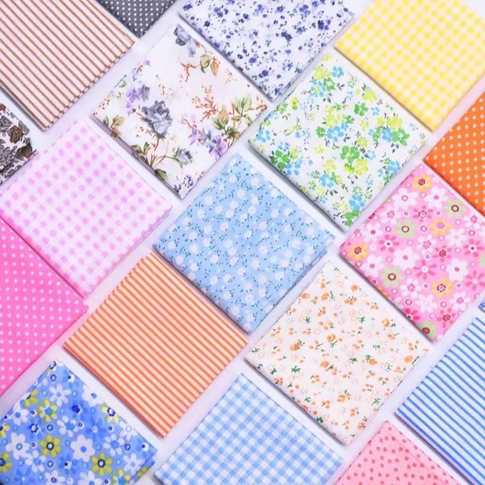 7Pcs/set 50x50cm Cotton Fabric Stash Colorful Patchwork Cotton Fabric Handmade Accessories