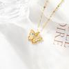 Women's Necklace with Micro Inlay of Zircon Butterfly, Fashionable, Simple and Personalized Collarbone Chain