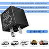 3-Pin CF13 EP34 Electronic Flasher Relay, CF13 JL-02 12V LED Light Flasher Blinker Relay, Universal Turn Signal Light Falsher Fixes Hazard Warn Hyper