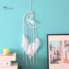 Puntos Home Dormitory Pendant Wall Ornament Decor Moon Feather Dream Catcher Hanging