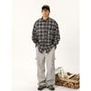 Мужская рубашка Maillard Wear в американском стиле в клетку, тонкое пальто для мальчиков, модная рубашка в корейском стиле