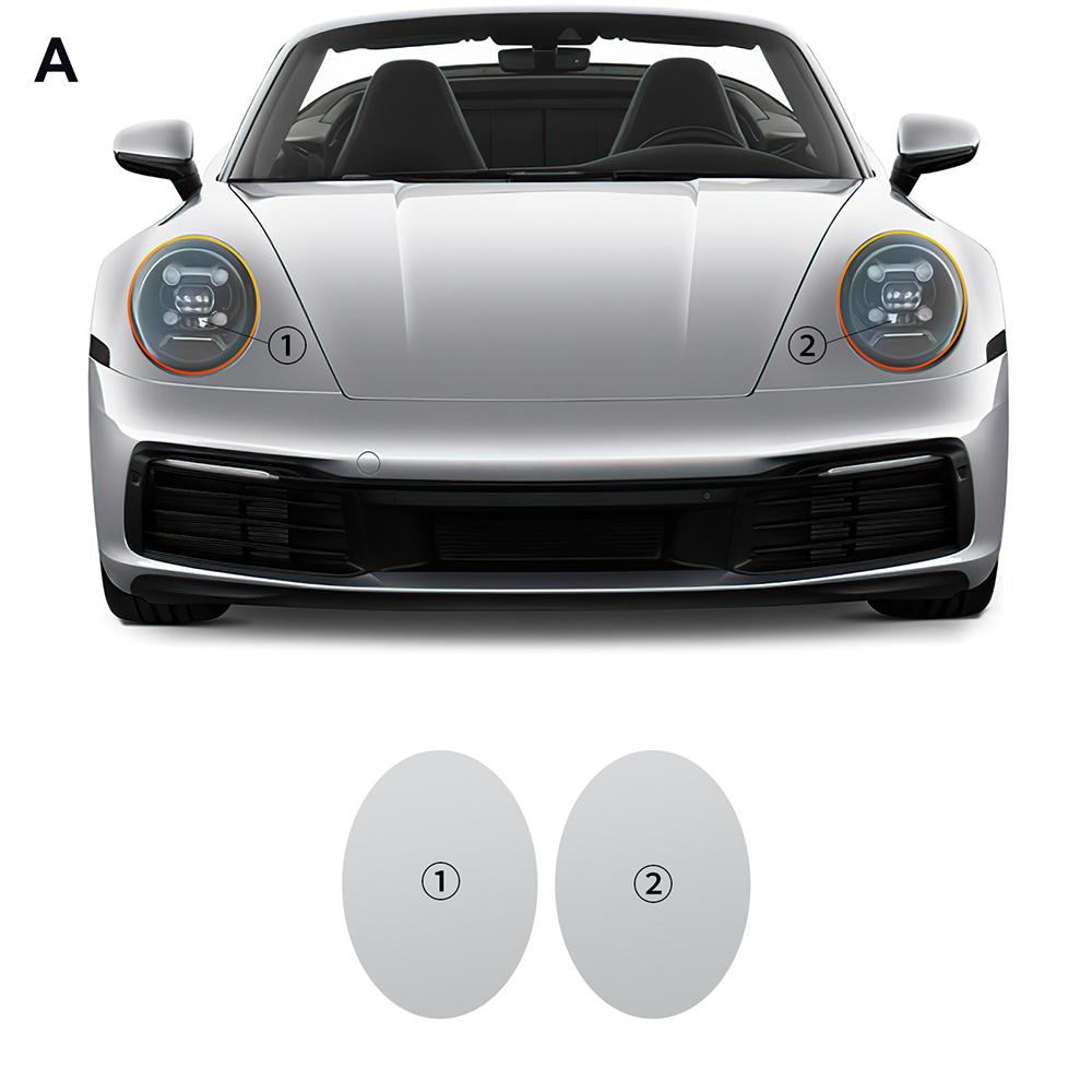 For Porsche 911 2025 Protective Film Car Headlight Rearview Film Smoked Transparent Refit Sticker PPF TPU Paint Protection.
