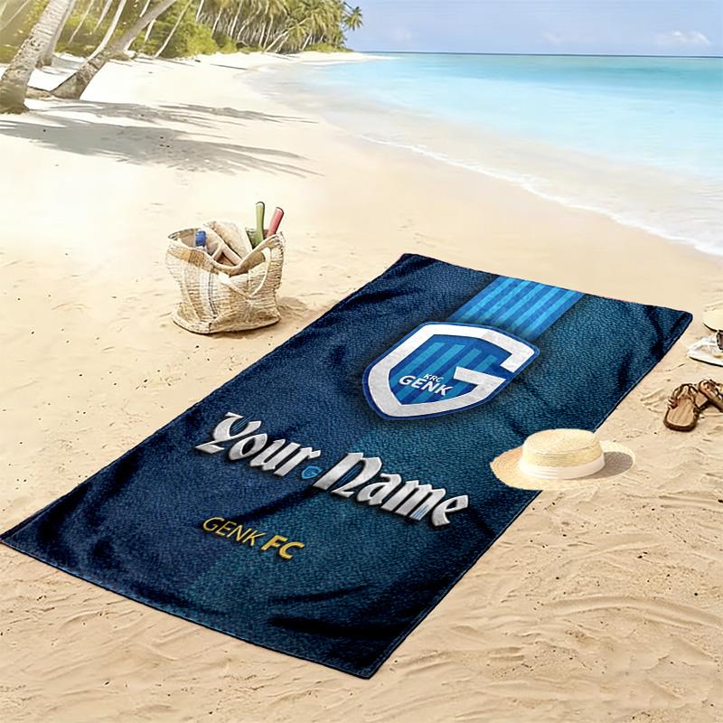 Name Custom KRC Genk Print Beach Towel, Large Soft Quick Dry Towel for Beach Camping Swimming