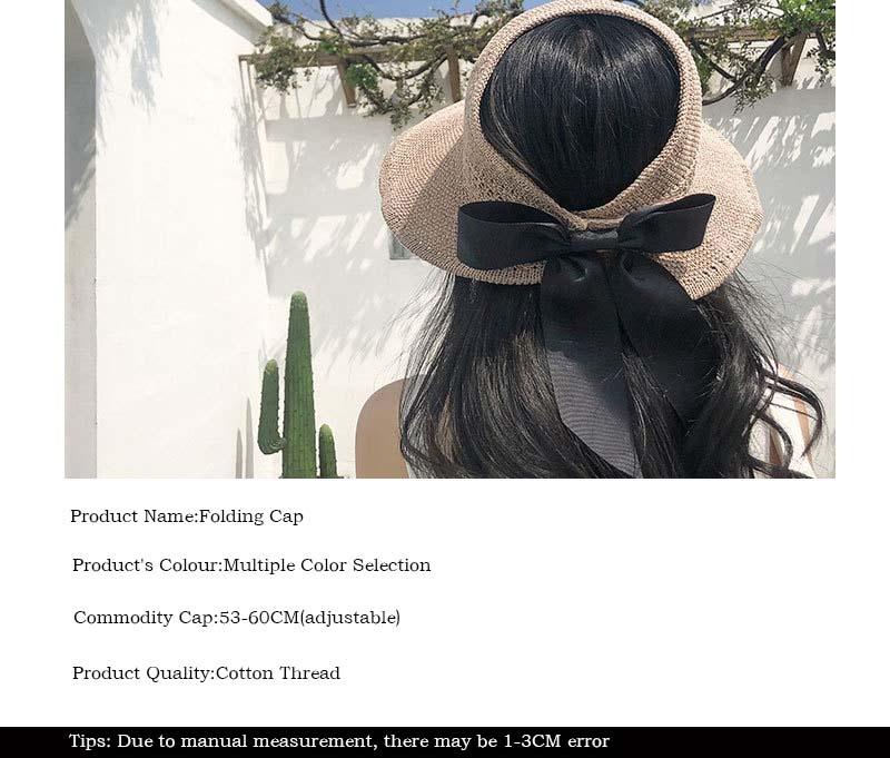 Новая вязаная шляпа-цилиндр без верха женская летняя солнцезащитная шляпа с бантом, большая шляпа, соломенная шляпа, уличная шляпа от солнца