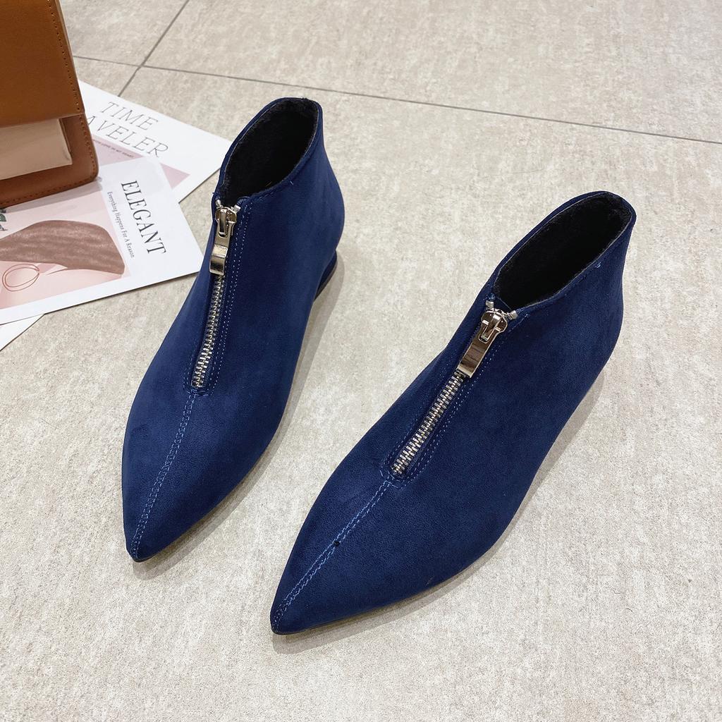 Модные ботинки, женская зимняя обувь, женские ботильоны с острым носком, сексуальная женская обувь для вечеринок, обувь на квадратном каблуке, черный, синий цвет