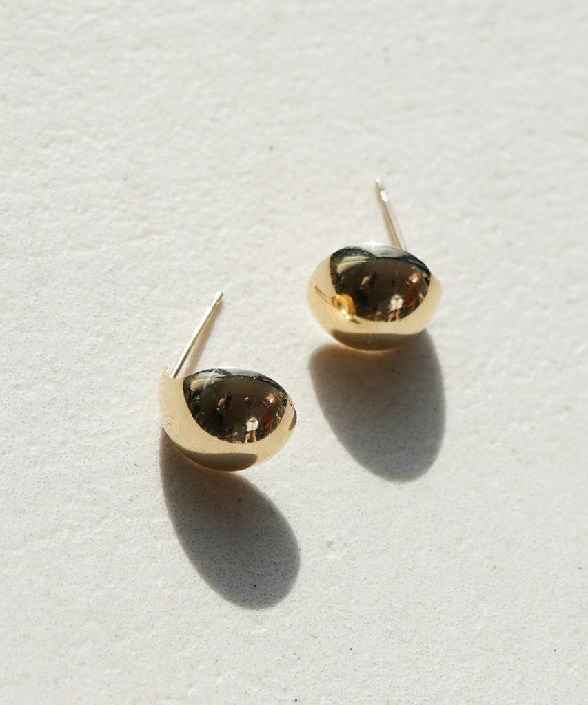 Alleun 10K 14K Ball Teardrop Gold Earrings Daily Bold