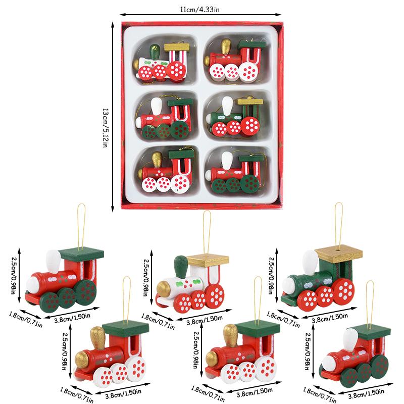 Деревянные подвески в виде поезда, новогодняя елка, мини-подвесные кукольные украшения, украшения для дома, рождественские подарки на Новый год от Navidad Noel
