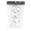 Pompons - 0 - Set of 72 - White - Various Diameters - Fabric