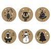 100-500pcs 6 Designs 1 Inch Christmas Theme Seal Labels Stickers For DIY Gift Baking Package Envelope Stationery Decoration