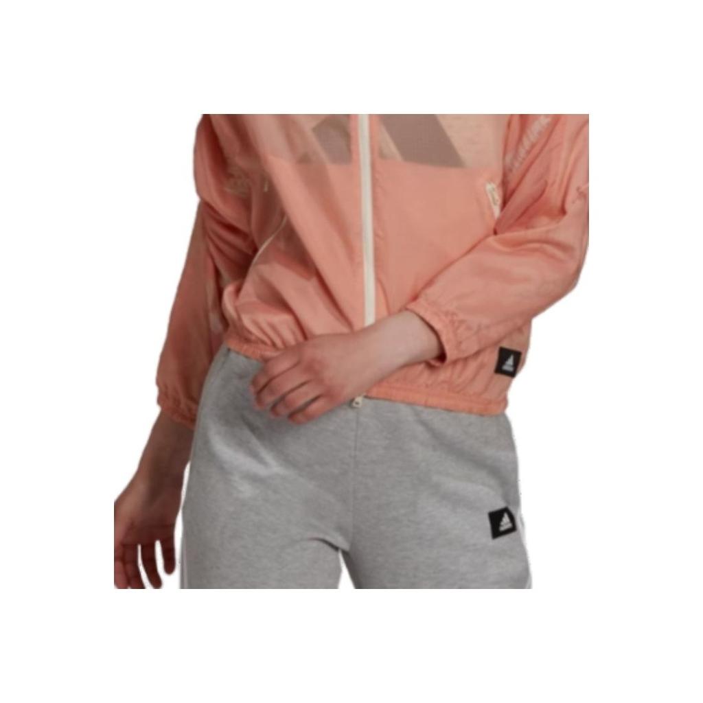 Adidas Спортивная тренировочная куртка с воротником-стойкой и шнурком, женская куртка красного цвета, розового цвета H39732