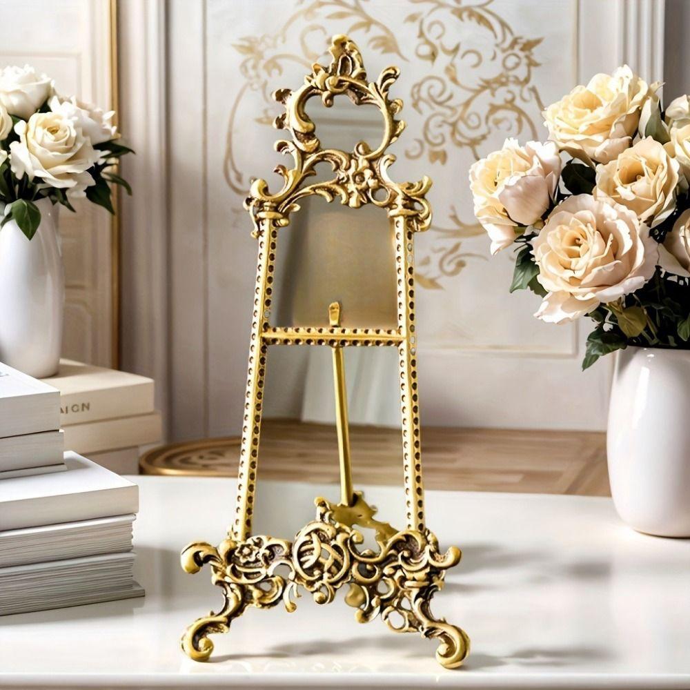 Zinc Alloy Photo Frame Display Rack Antique Finish Tray Rack Decoration Ornament  Wedding Use