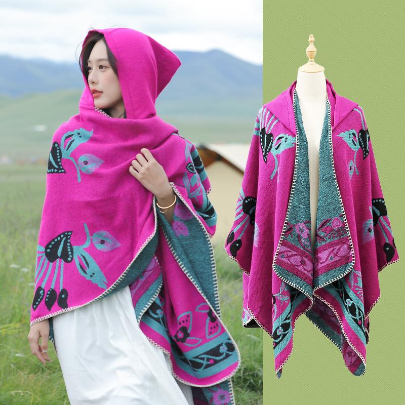 Дышащая, теплая и универсальная домашняя, осенне-зимняя женская шаль для путешествий, толстый плащ, одеяло с кондиционером