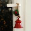 Christmas Bell Decoration Classic Design Christmas Clock Rustic Metal Christmas Bell Ornaments with Pine for Tree Door