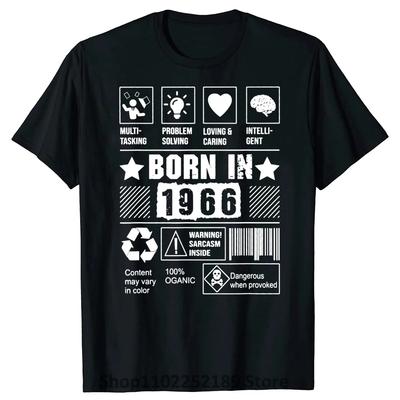 Забавные футболки с надписью «Рождённый в 1966 году», посвященные многозадачности, решению проблем, любви и заботе, летние футболки с графическим принтом ко Дню отца, подарки, мужская одежда.