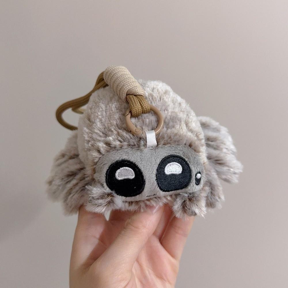 Furry Spider Plush Pendant Soft Spider Figurine Ornament Personality Plush Keychain Bag Decoration