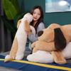 Adorable Papa Dog Long Plush Sleeping Pillow Toy for Bed and Gift
