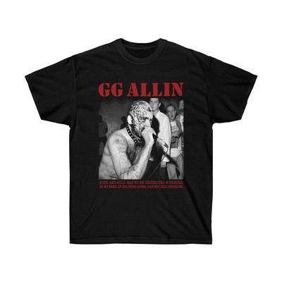Футболка GG Allin с коротким рукавом Черная Унисекс Все размеры Футболка E296