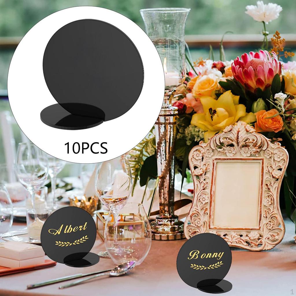10 шт., акриловые пустые карточки для сидения на столе, места для рукоделия, номера, имя гостя, бирка для ужина