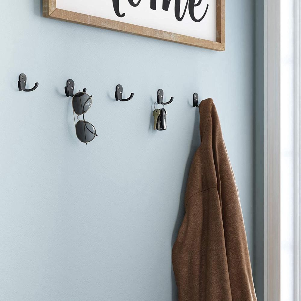 Towel Hat Bags With Screws Heavy Item Double Prong Robe Hook Coat Hook Home Hardware Cloth Hanger