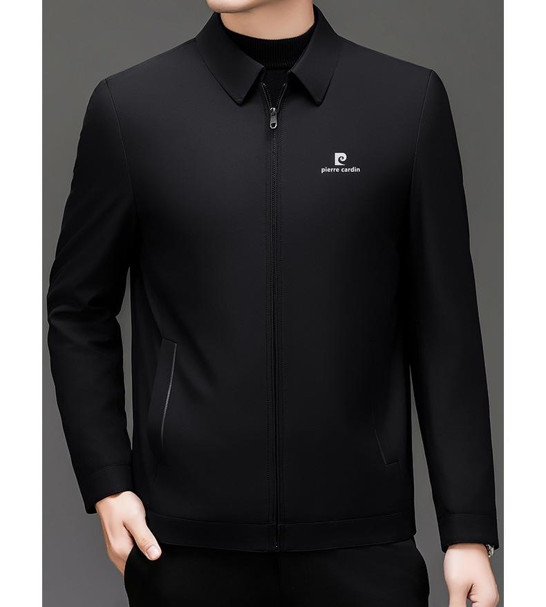 Мужская бархатная пиджак-куртка Pierre Cardin Executive Plus с лацканами - Верхняя одежда для мужчин среднего возраста, папы, осень/зима 2025, с воротником-стойкой