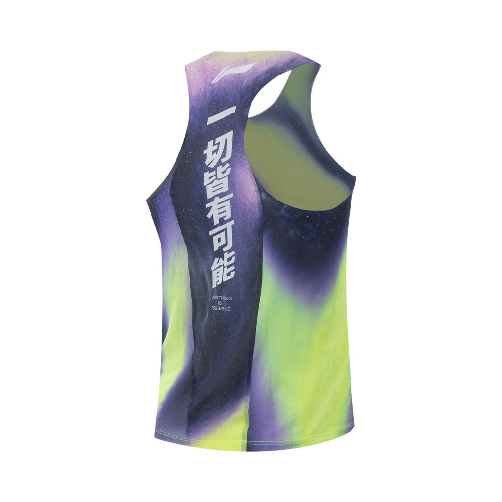 Li Ning Dragon Sparrow Дышащий Быстросохнущий Спортивный Приталенный Наружный Безрукавный Вязаный Гоночный Беговой Жилет Мужской топ Фиолетовый Зеленый AAYV123-24